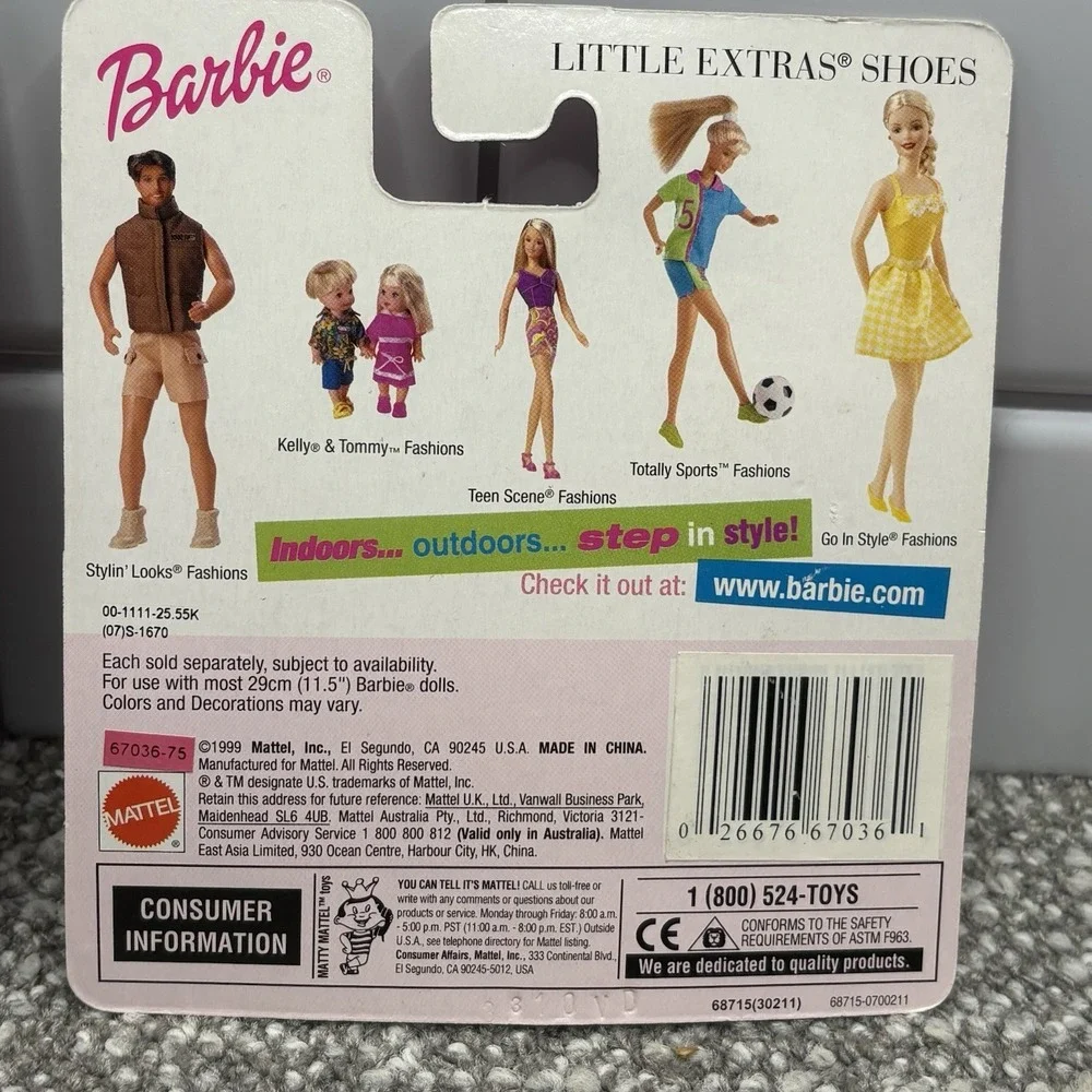 Barbie Ken Doll Shoes Little Extras 3 NIP Sets‎ VTG 1999 2001 Heels And Flats